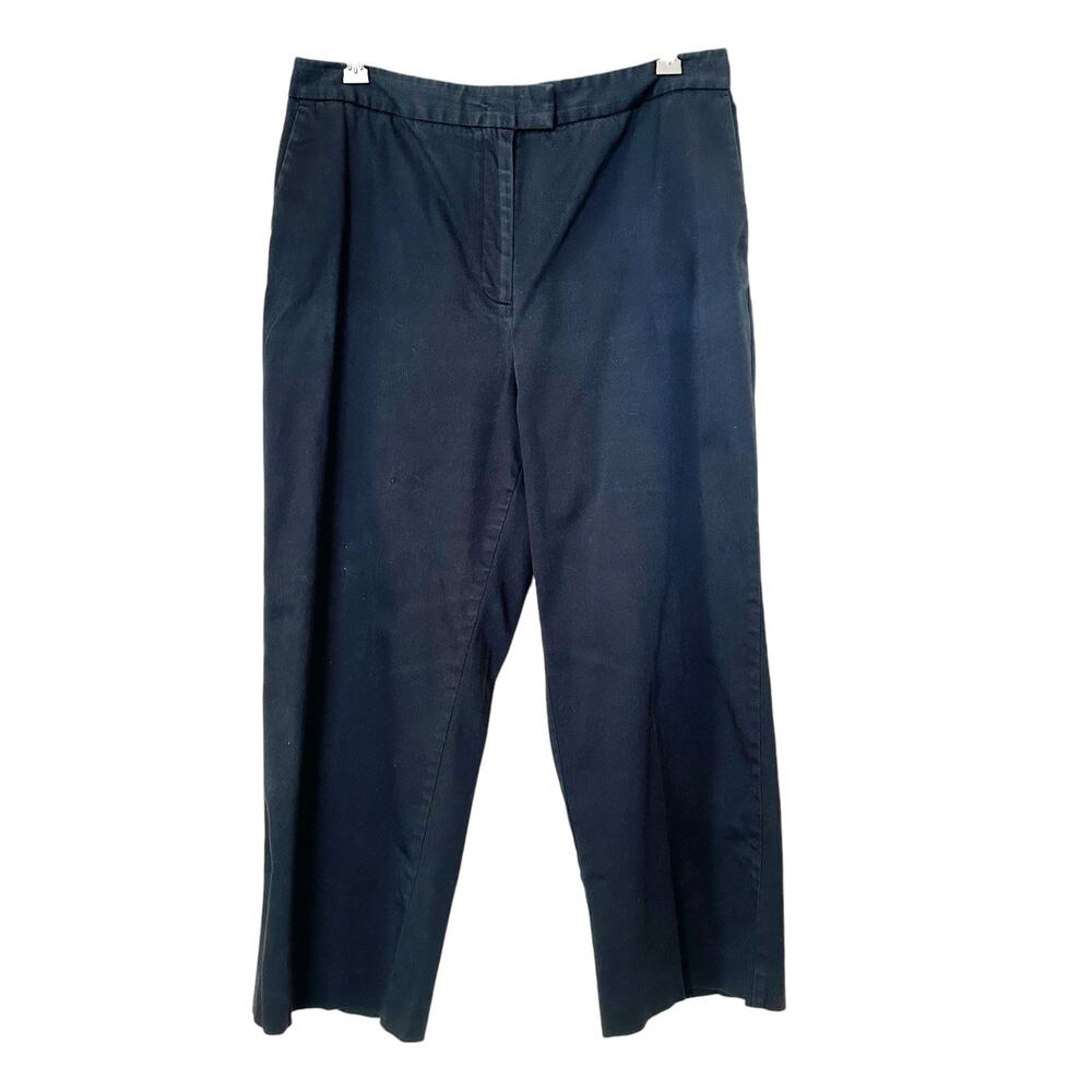Charter Club Katherine Fit Cropped Pants Cotton Spandex Blend Dark Blue Size 14